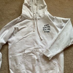 White Anti- Social Hoodie
